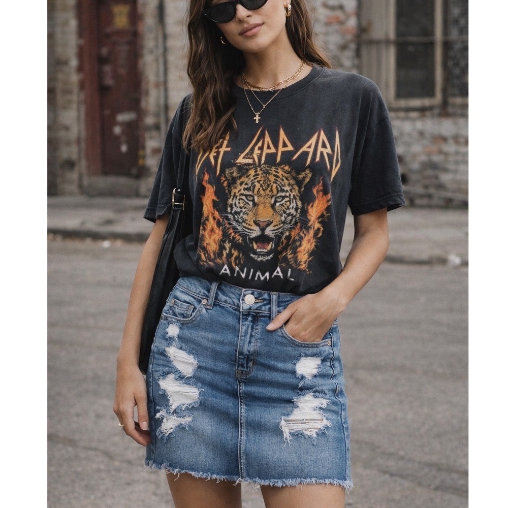 Y2 American Eagle AE Denim Jean Skirt Distressed Mini Size 4 Women's